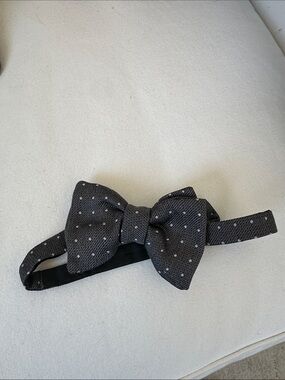 Tom Ford Bow Tie with White Microdots